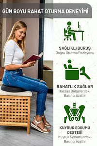 Ortopedik Oturma Simidi Minderi Simit Minder Hamile Minderi Kuyruk Sokumu Yastığı Yuvarlak ürün fotoğrafı
