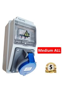 Elektrikli Araç Kombinasyon Kutusu, Tesla Blue Adaptöre Uyumlu,  ''Medium ALL'' 3x32A + 1x16A ürün fotoğrafı