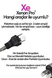 Yeni Model - Zenon H4 Led Araba Far Ampül Xenon Led Uzun Kısa 10800 Lümen Şimşek Etkili 6000k ürün fotoğrafı