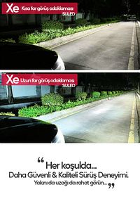 Yeni Model - Zenon H4 Led Araba Far Ampül Xenon Led Uzun Kısa 10800 Lümen Şimşek Etkili 6000k ürün fotoğrafı