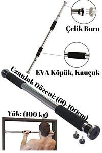 60-100 Cm Koridor Kapı Barfiksi Barfix Aleti Mekik Şınav Çubuğu Çekme Barı Demiri Bar ürün fotoğrafı