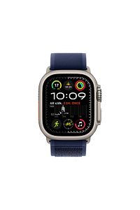 Watch Ultra 2 GPS + Cellular 2024 49mm Natural Titanium Case with Blue Trail Loop - S/M ürün fotoğrafı
