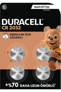 CR 2032 Lityum Düğme Pil (4’lü paket) 3V, (CR2032) ürün fotoğrafı