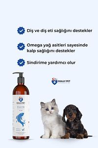 Kedi Ve Köpekler Için Omega 3 Ve Omega 6 Takviyeli Balık Yağı Fish Oil 200 ml ürün fotoğrafı
