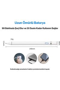 Tüm Cihazlar Ile Uyumlu Stylus Hassas Yazı Çizim Kalemi 2. Nesil ürün fotoğrafı