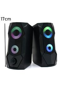 Bilgisayar Hoparlörü Rgb Led Işıklı Gaming 3.5mm Jack Usb Speaker 1+1 Ses Sistemi 5w*2rms Sp-v915 ürün fotoğrafı