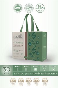 %100 Saf ve Doğal 5 Tip Kolajen Tip 1, Tip 2, Tip 3, Tip 5, Tip 10 ve Vitamin İçeren Diyet Takviyesi ürün fotoğrafı