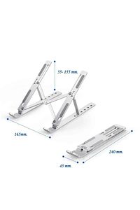 Alüminyum Ayarlı Laptop Macbook Notebook Uyumlu Stand Laptop Yükseltici Tablet Standı Süper ürün fotoğrafı