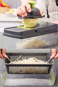 Doğrayıcı Dicer  Patates Sebze Küp Rende Mandolin Dilimleyici Jülyen Kesici Mutfak Chopper ürün fotoğrafı