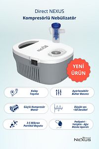 Çocuklar Ve Yetişkinler Için Kompresörlü Nebülizatör ürün fotoğrafı