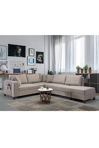 Krem Loft Köşe Koltuk Takımı ürün fotoğrafı