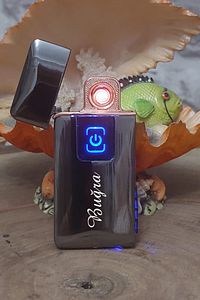 Kişiye Özel Isim Baskılı Çakmak Parmak Izli Dokunmatik Usb Şarjlı Çakmak ürün fotoğrafı