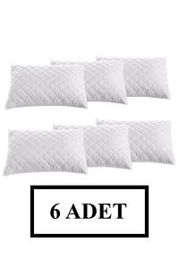 6 Adet Kapitoneli Fermuarlı Yastık Koruyucu Alez 50x70 cm ürün fotoğrafı