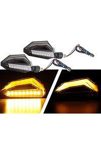 Amerikan Park Modüllü Çift Renk Motosiklet Sinyal Led Takımı 12v Universal ürün fotoğrafı