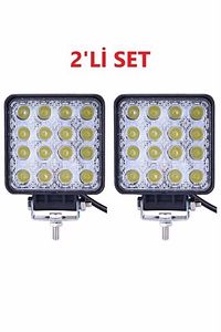Off Road Sis Farı - Lamba 16 Led Kare Çalışma Lambası 2 Adet ürün fotoğrafı