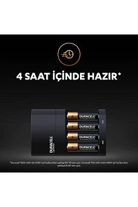 CEF 14 Pil Şarj Cihazı, 4 saat (1 adet) + Şarj Edilebilir AA ve AAA Pil (2'şer adet) ürün fotoğrafı