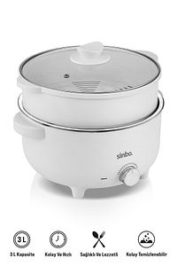 Sco-5061  700w 3 Litre Çok Fonksiyonlu Buharlı Pişirici Güveç, Pilav, Çorba, Haşlama ürün fotoğrafı
