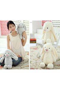 Oyun ve Uyku Arkadaşım Sevimli Uzun Kulak Bunny Peluş Tavşan 65 cm ( %100 Yerli ÜRÜN) ürün fotoğrafı