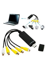 Siyah Ses Dönüştürücü ve Kamera Kayıt Kablosu 4576 4 Ch Usb Dvr 4 ürün fotoğrafı