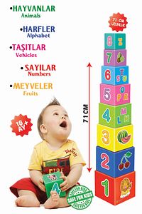 Denge Kulesi  Oyunu 0-3 Yaş Eğitici Oyuncak ürün fotoğrafı