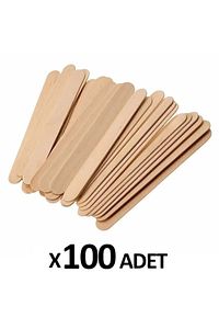 100 Adet Marka Abeslang Tahta Dil Çubuğu Basacağı - Ağda Spatulası ürün fotoğrafı