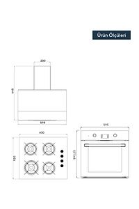 Antrasit ( Gri ) Cam Digital / Dokunmatik Ankastre Set - 8 Prog ürün fotoğrafı