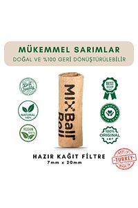 Roll 100 Adet Yeni Nesil Organik Kağıt Filtre Hazır Zıvana ürün fotoğrafı