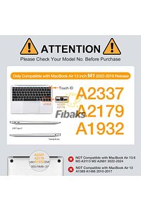 Apple Macbook Air 13 M1 Çip 2020 Kılıf A2337 A1932 A2174 Simli Parlak Transparan Kapak Kılıf ürün fotoğrafı