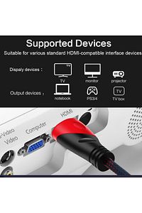 1.5 Mt Örgülü Hdmı Kablo 1080p Hdmı Uyumlu Hdmı Dijital Kablo Tv Bilgisayar Yüksek Hızlı Hd Kablo ürün fotoğrafı