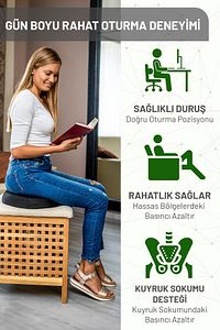Ortopedik Simit Oturma Simidi Yastığı Basur Ve Hemoroid Oturuş Minderi ürün fotoğrafı