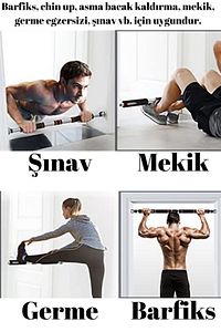 60-100 Cm Koridor Kapı Barfiksi Barfix Aleti Mekik Şınav Çubuğu Çekme Barı Demiri Bar ürün fotoğrafı
