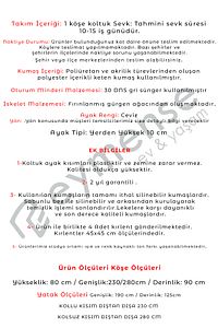 Tloft Köşe Koltuk Takımı Antrasit ürün fotoğrafı