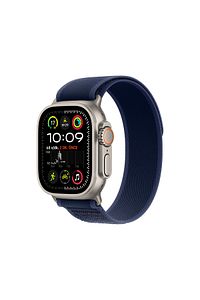 Watch Ultra 2 GPS + Cellular 2024 49mm Natural Titanium Case with Blue Trail Loop - S/M ürün fotoğrafı
