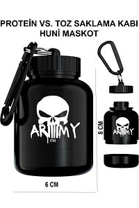 Protein Toz Saklama Hunisi Protein Toz Saklama Kabı Fitness Saklama Kabı Huni Pillbox Saklama Kutusu ürün fotoğrafı