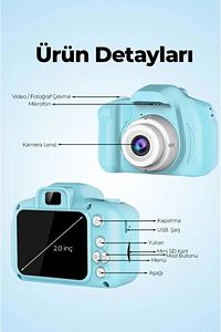 Akıllı Mini 1080P Dijital Fotoğraf Makinesi Hafıza Kartı Girişi/müzik/video/oyun Destekli ürün fotoğrafı