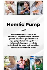 Hemlik Manevra Ürünü - Hemlik Pompası - 2si 1 Arada -1er Adet Yetiskin Ve Küçükler, Heimlich Pompasi ürün fotoğrafı