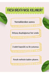 Ağız Kokusu Önleyici, Nefes Temizleyici Kapsül 25li (SOĞAN, SARIMSAK KOKU YOK EDİCİ)%100 Doğal ürün fotoğrafı