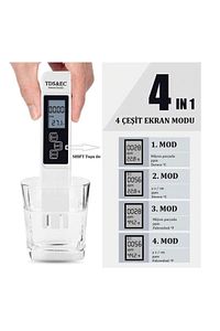 Tds&ec Metre Su Kalite Iletkenlik Ölçme Termometre Su Test Cihazı Topraksız Tarım ürün fotoğrafı
