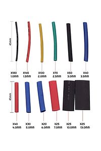 750 Parça Kutulu Heat Shrink Makaron Daralan Kablo Tamir Seti ürün fotoğrafı
