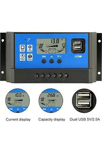 60a Güneş Solar Paneli Akü Şarj Kontrol Cihazı 12v-24v Kontrol Cihazı Akü Şarj Regülatör Pwm 60a ürün fotoğrafı