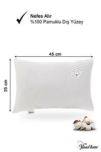 Sıvı Geçirmez Bebek Yastığı, Antialerjik Yastık , %100 Pamuklu, Boncuk Silikon 35x45 Cm ürün fotoğrafı