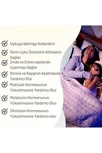 Ağırlıklı Battaniye Tek Kişilik Yorgan 6 Kg Beyaz 155x215 %100 Pamuk 4 Mevsim Kullanılabilir ürün fotoğrafı