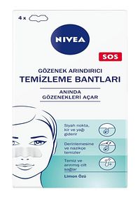 Siyah Nokta Temizleyici Burun T-Bant, Gözenek Arındırıcı, Derinlemesine Temizlik, Limon Özü, 4 Adet ürün fotoğrafı