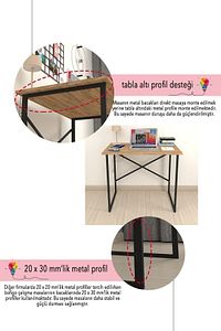 60x90 Cm Çalışma Masası Bilgisayar Masası Ofis Ders Yemek Masası Çam ürün fotoğrafı