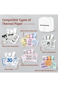T02 Mini Taşınabilir Akıllı Cep Sticker Fotoğraf Yazıcı, Mavi, Yapay Zeka Destekli Uygulama ürün fotoğrafı