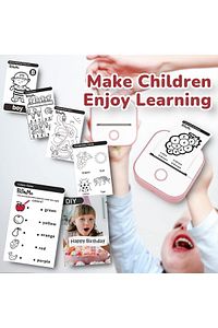 T02 Mini Taşınabilir Akıllı Cep Sticker Fotoğraf Yazıcı, Pembe, Yapay Zeka Destekli Uygulama ürün fotoğrafı