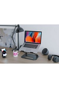 Basic 2 Tüm Modellerle Uyumlu Metal Kolay Ayarlanır Katlanabilir Ergonomik Laptop Standı Yükseltici ürün fotoğrafı