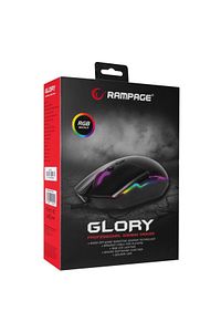Smx-r63 Glory Usb Siyah Rgb Işıklı 6400dpi Gaming Oyuncu Mouse ürün fotoğrafı