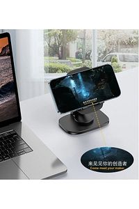 Metal Portatif Ayarlanabilir Katlanır Telefon Ve Tablet Masaüstü Stand Tutucu 360 Derece Hareketli ürün fotoğrafı