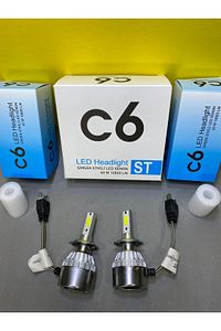 C6 BEYAZ H7 ŞİMŞEK ETKİLİ LED XENON 10800 LÜMEN SOĞUTUCU FANLI ürün fotoğrafı